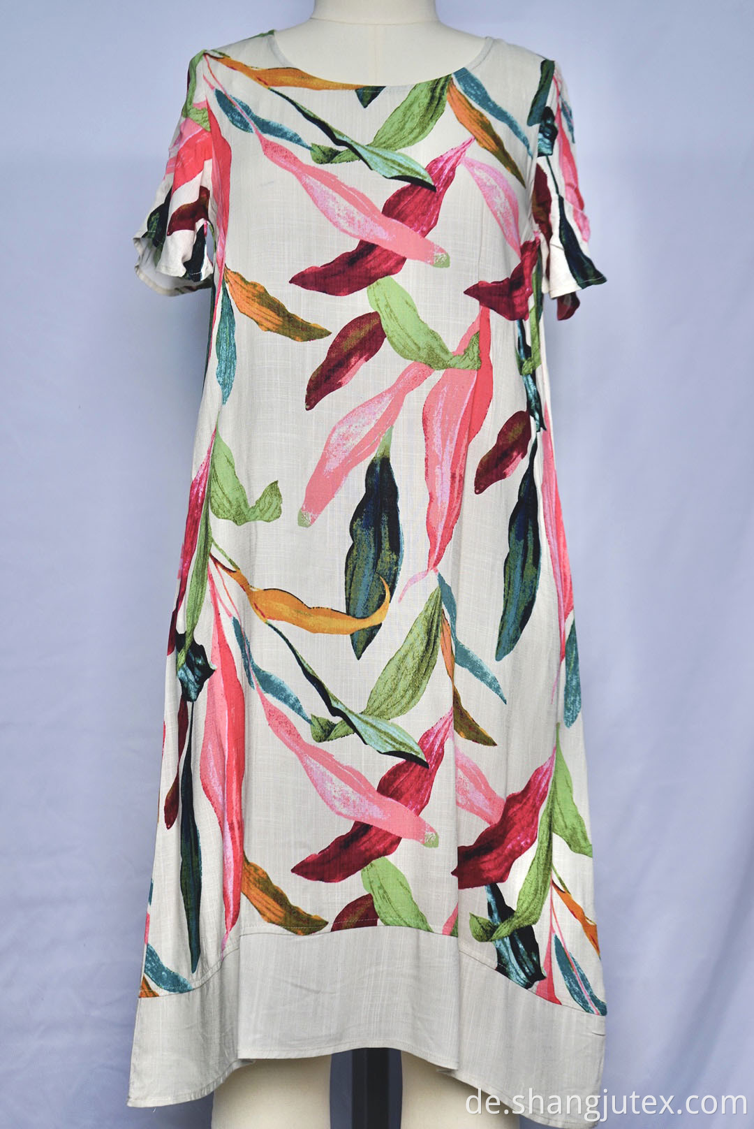 Stoffviskose „Look -Leinen“ des langen Rocks fabric VISCOSE “LOOK LINEN” of long skirt